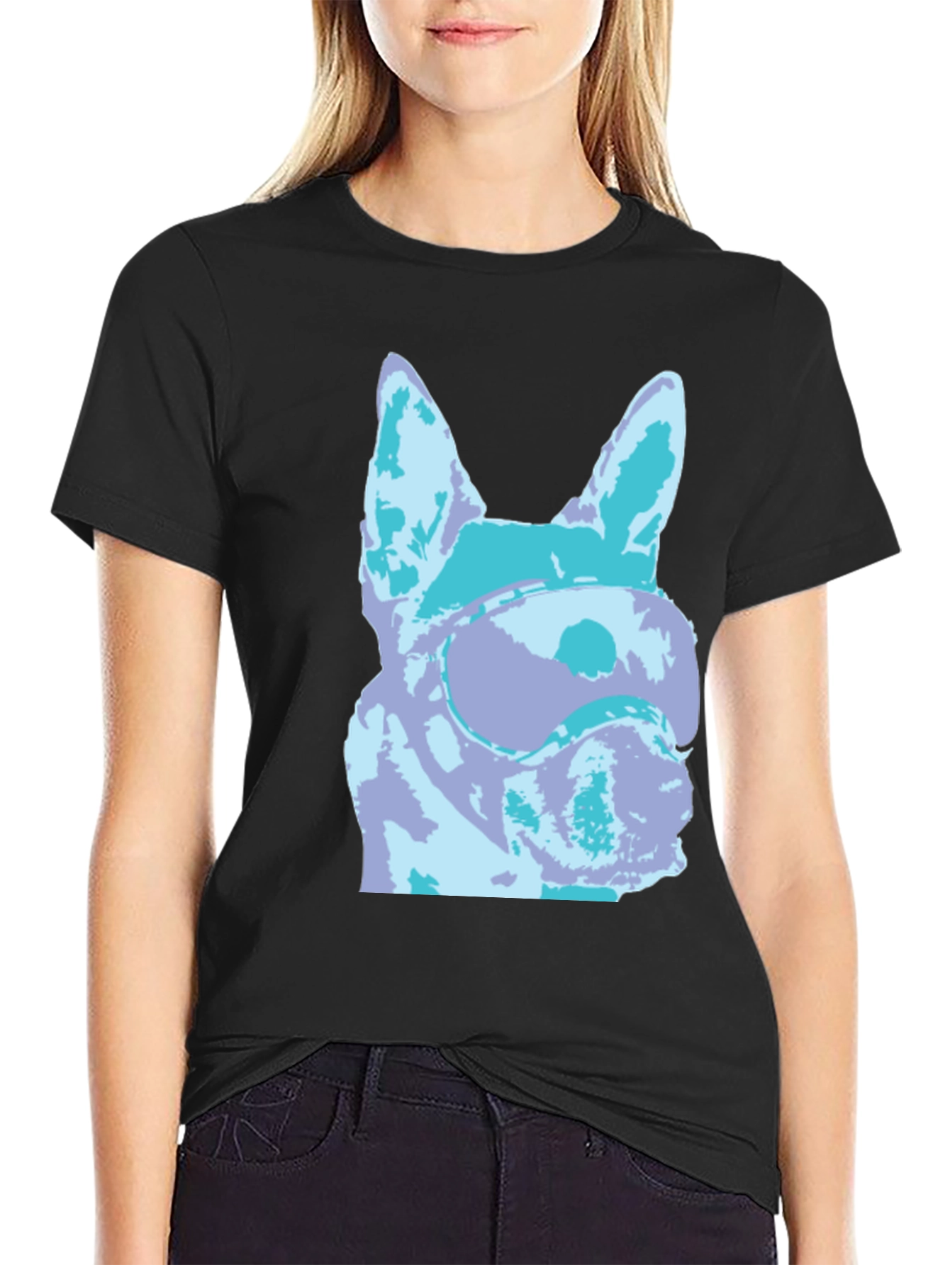 Abstract Dog Graphic T-Shirt