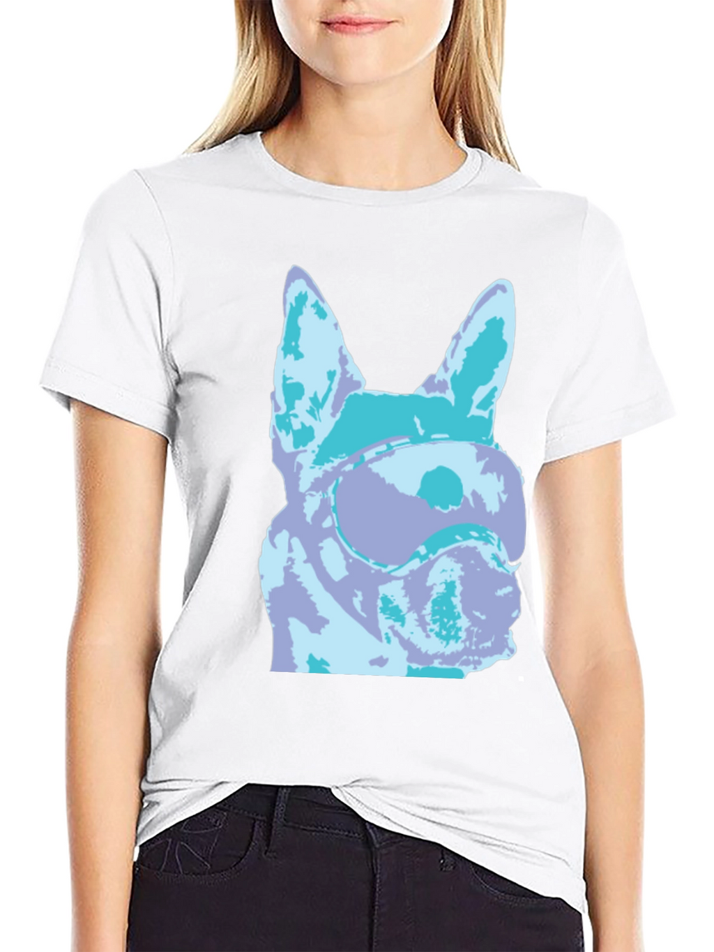 Abstract Dog Graphic T-Shirt