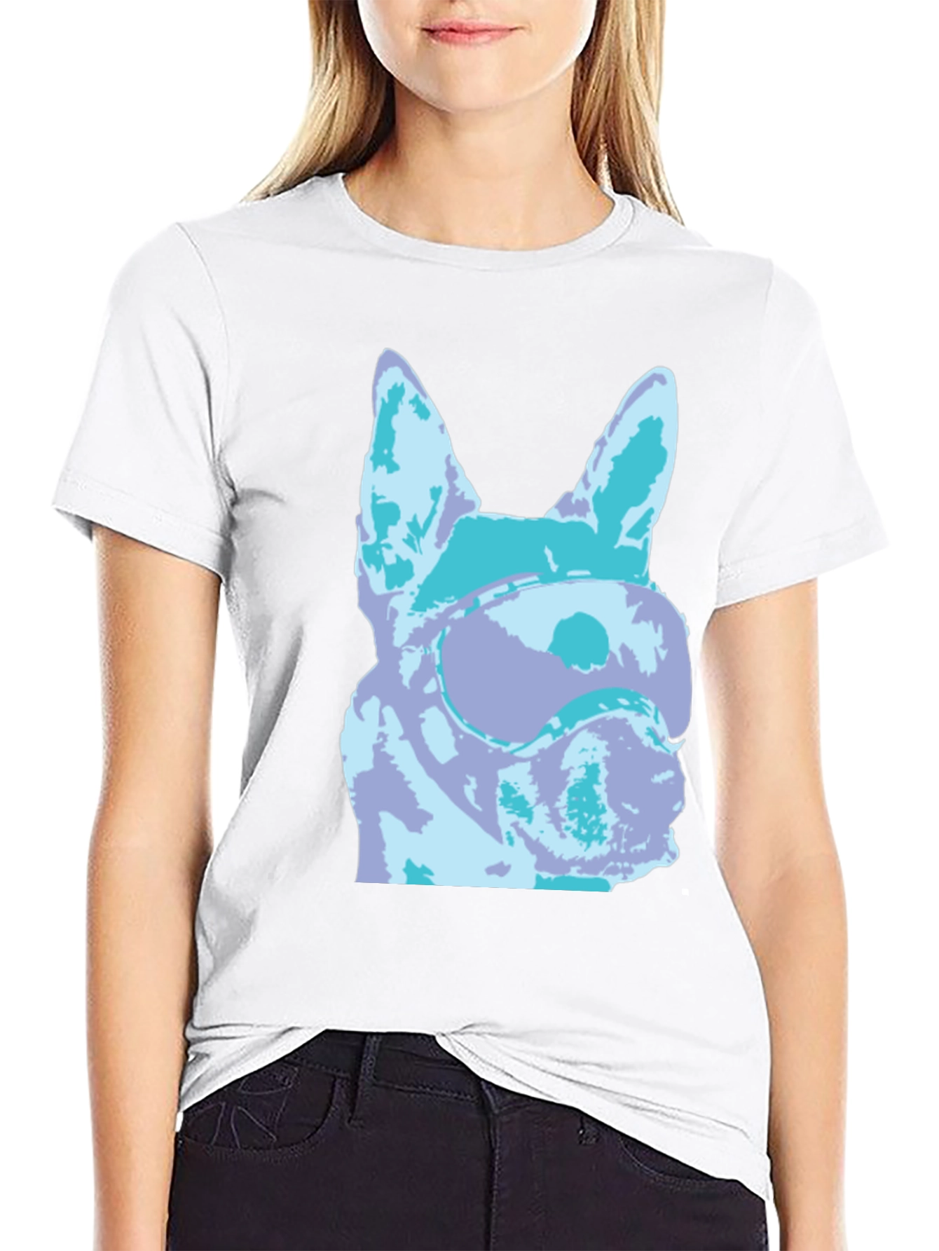 Abstract Dog Graphic T-Shirt