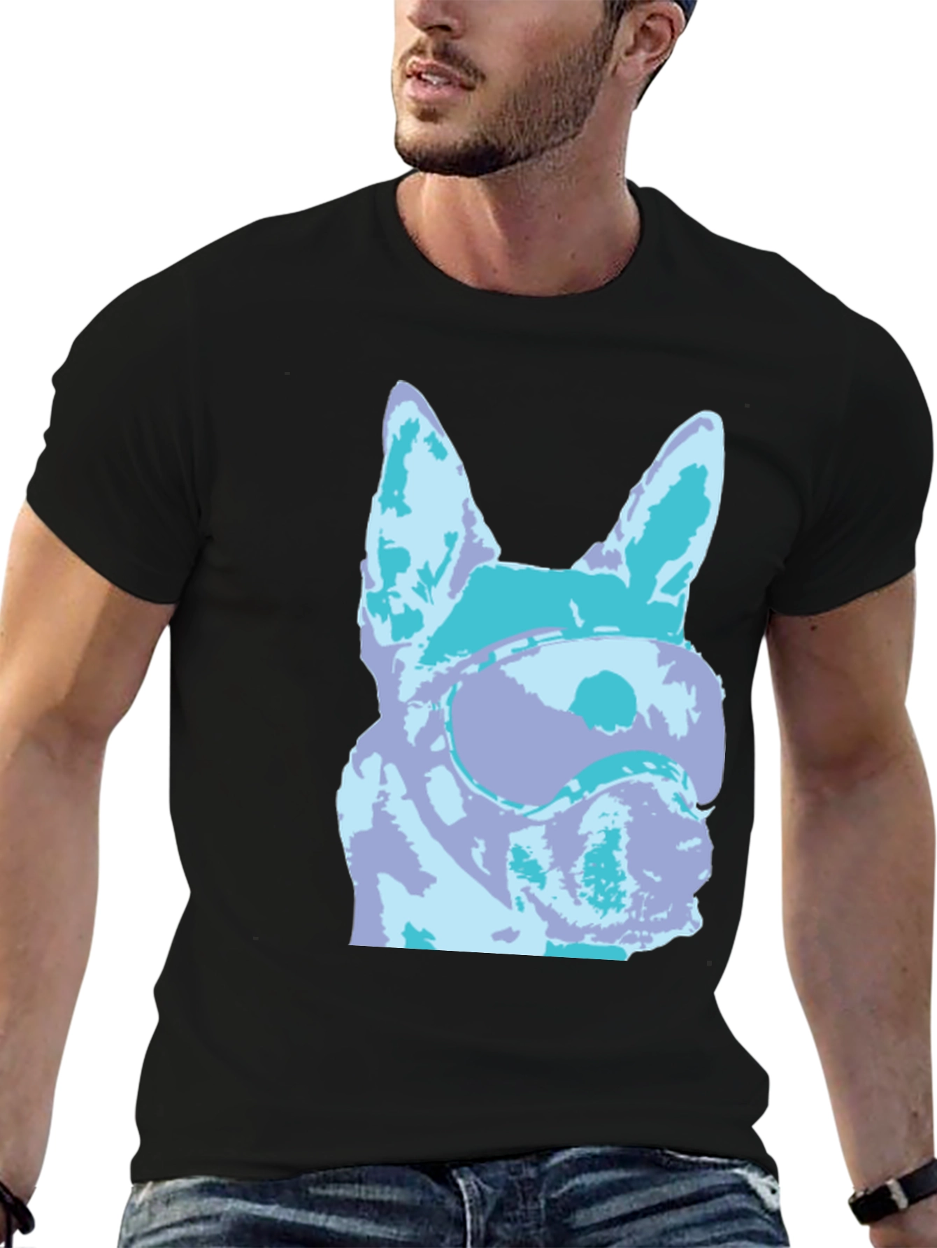 Abstract Dog Graphic T-Shirt