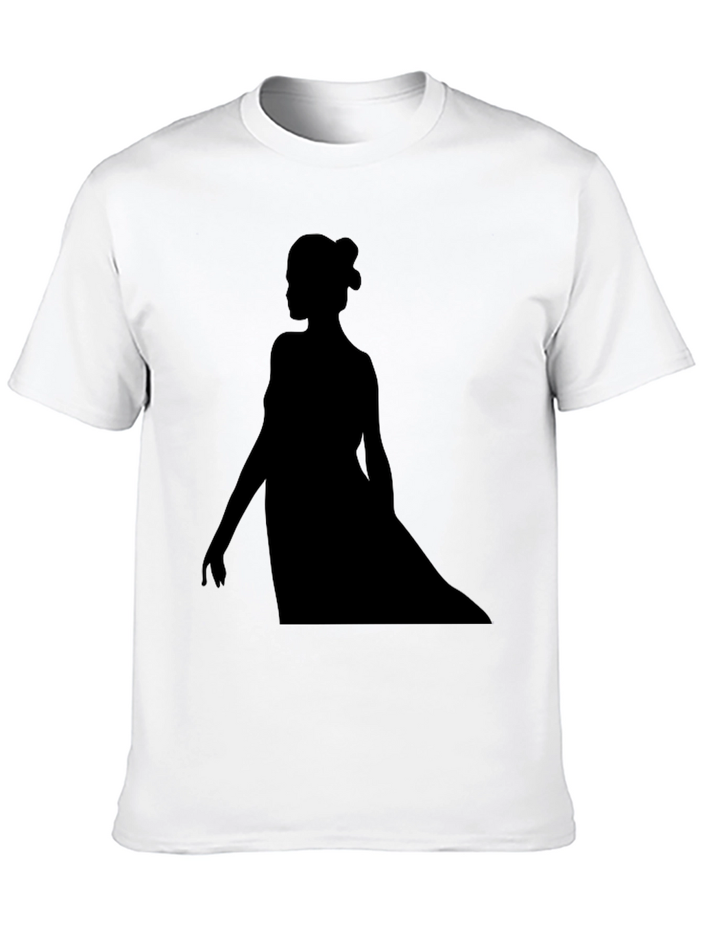Elegant Silhouette Graphic T-Shirt - Black