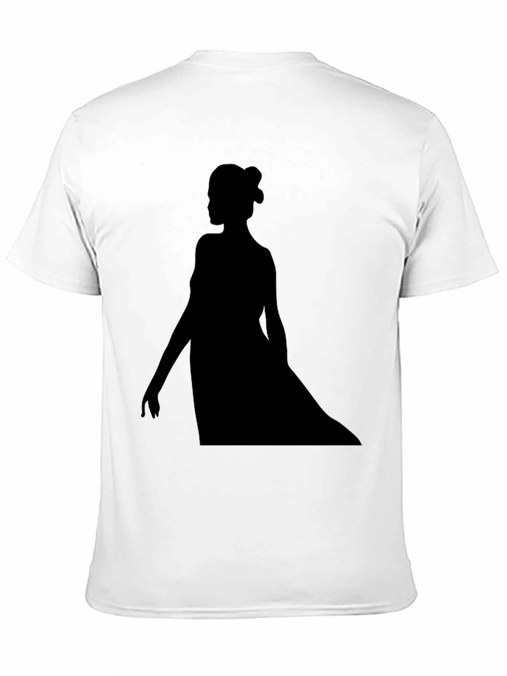 Elegant Silhouette Graphic T-Shirt - Black