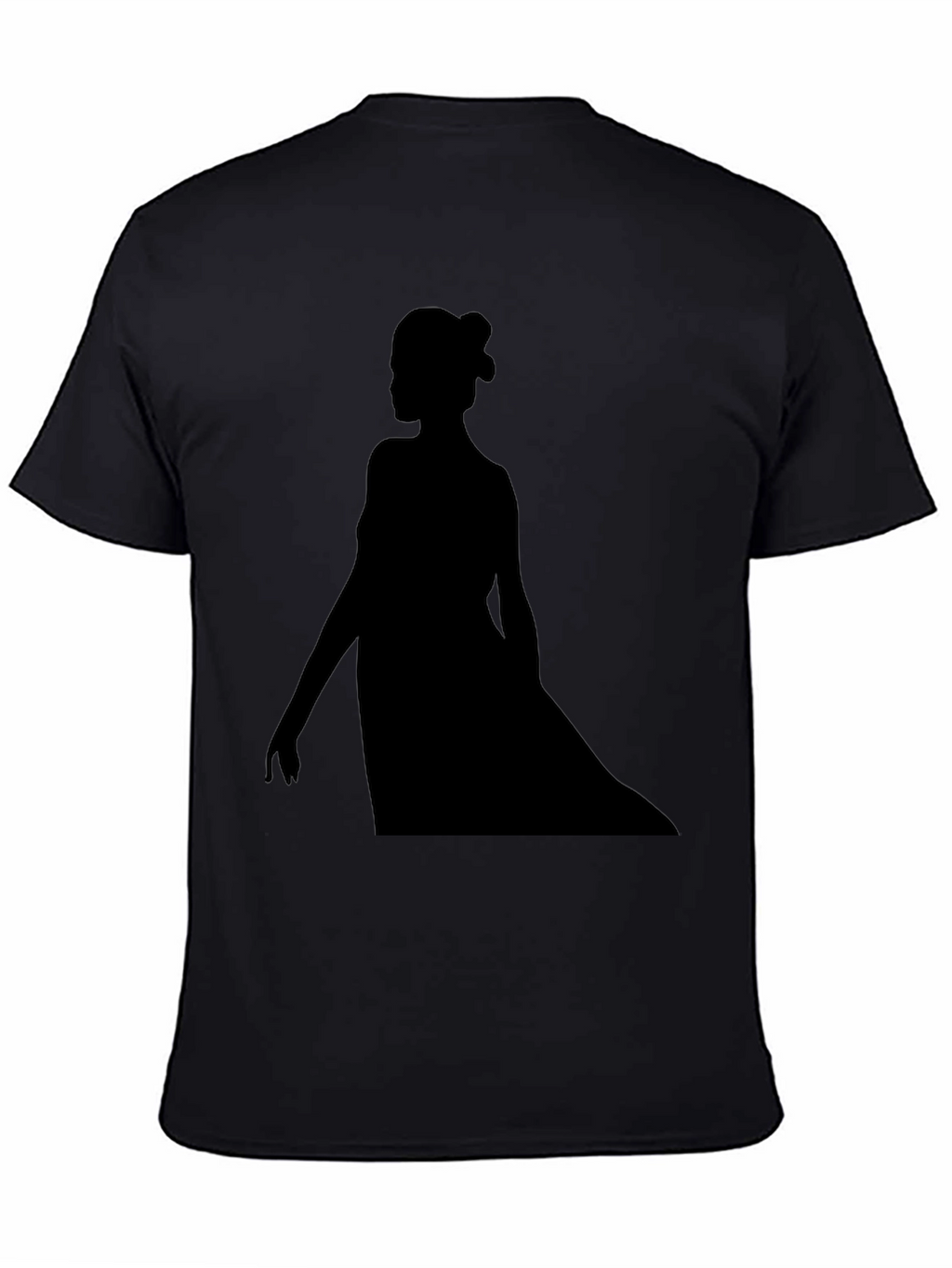 Elegant Silhouette Graphic T-Shirt - Black