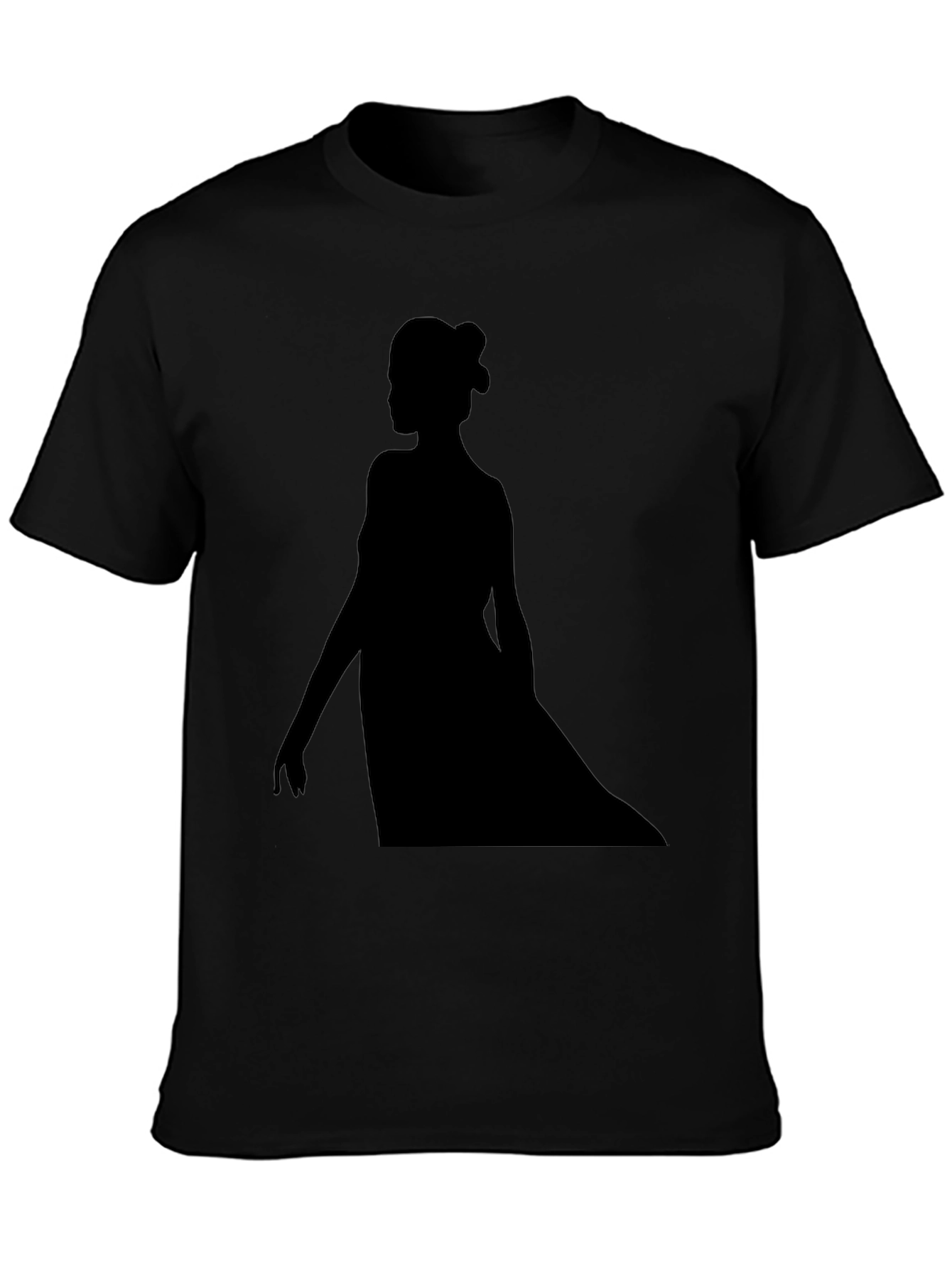 Elegant Silhouette Graphic T-Shirt - Black
