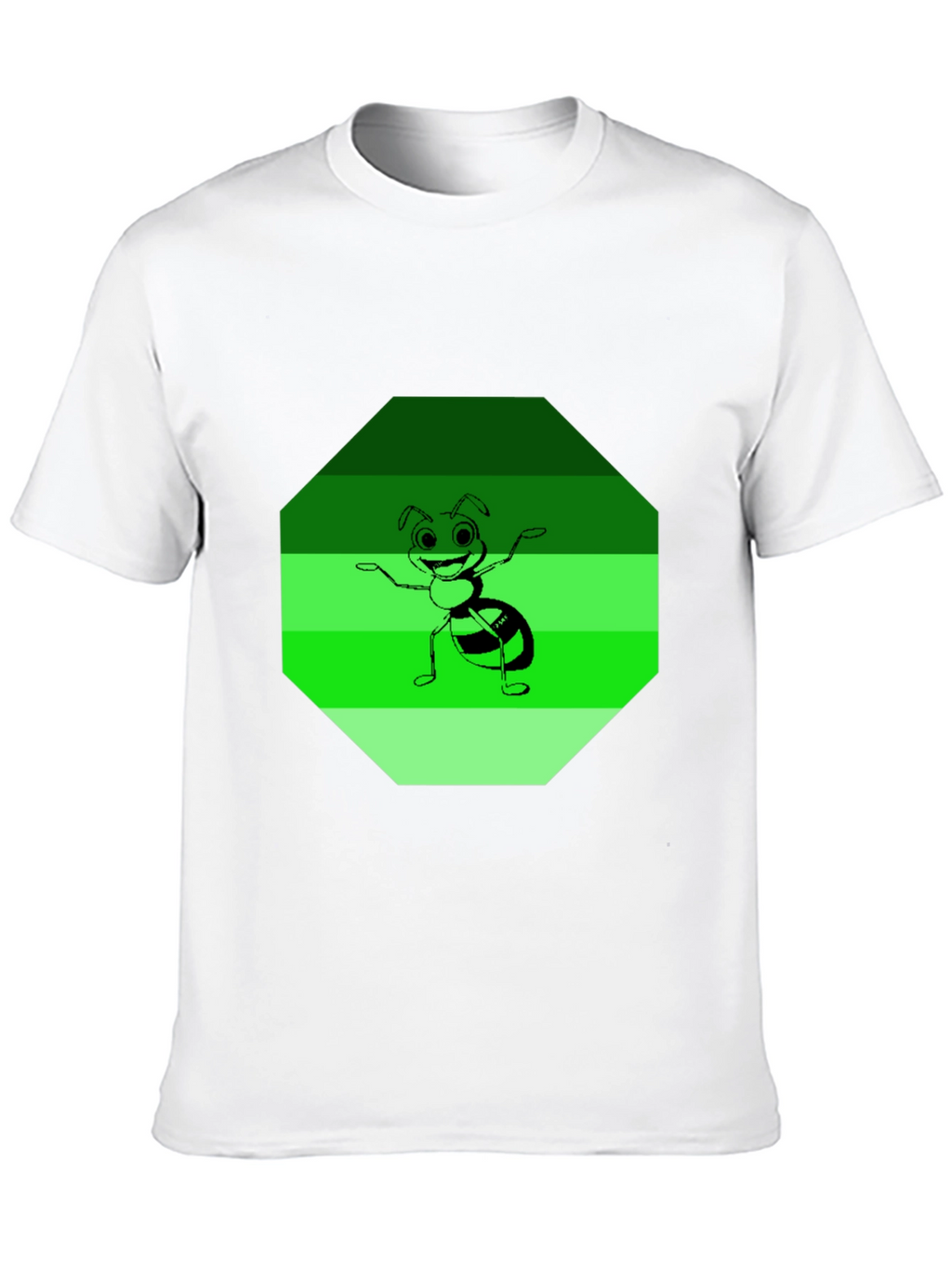 Ant Graphic Tee - Black Cotton Blend Casual Wear