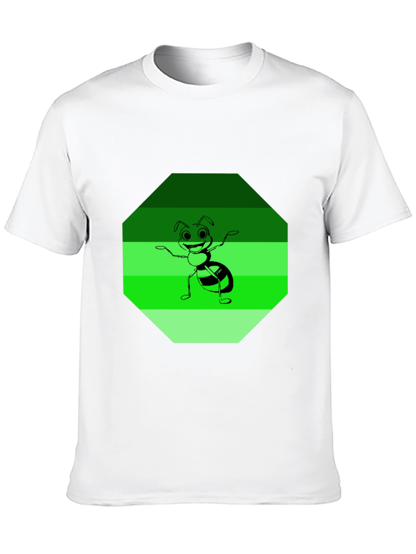 Ant Graphic Tee - Black Cotton Blend Casual Wear