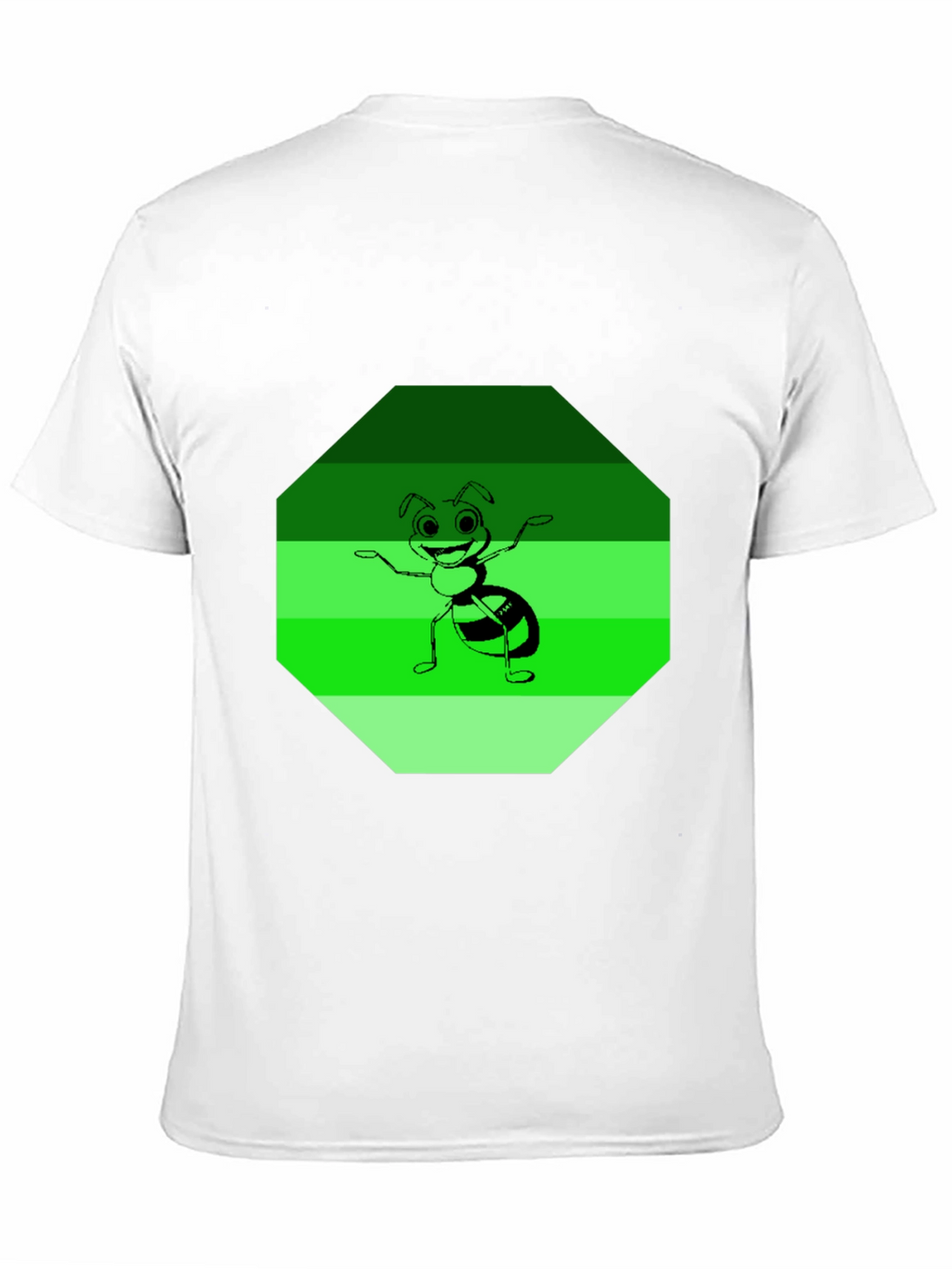 Ant Graphic Tee - Black Cotton Blend Casual Wear