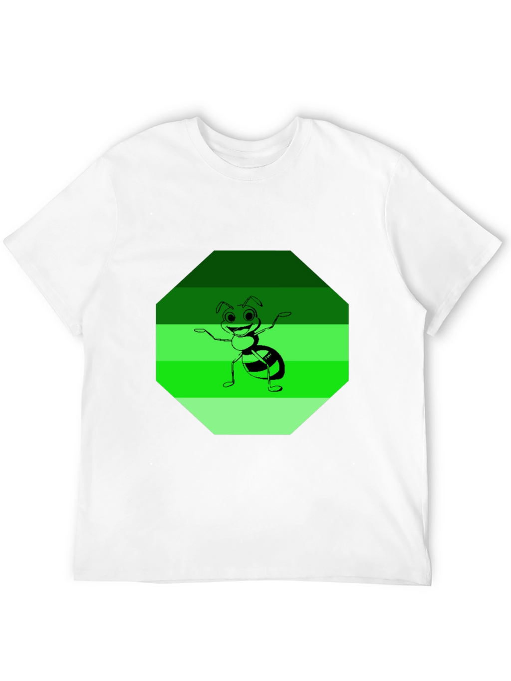 Ant Graphic Tee - Black Cotton Blend Casual Wear