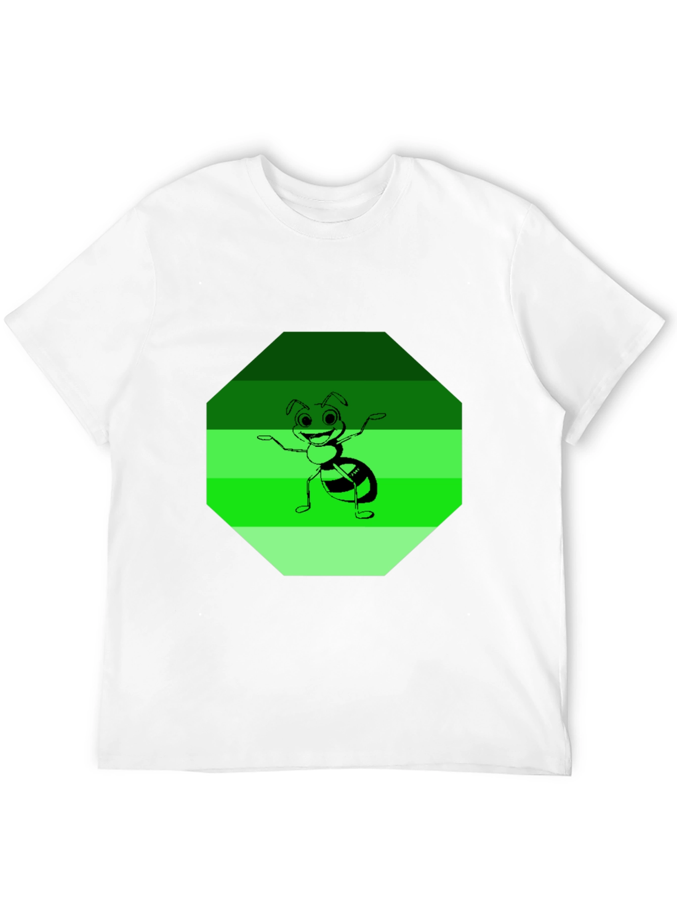Ant Graphic Tee - Black Cotton Blend Casual Wear