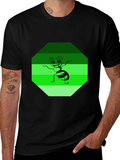 Ant Graphic Tee - Black Cotton Blend Casual Wear