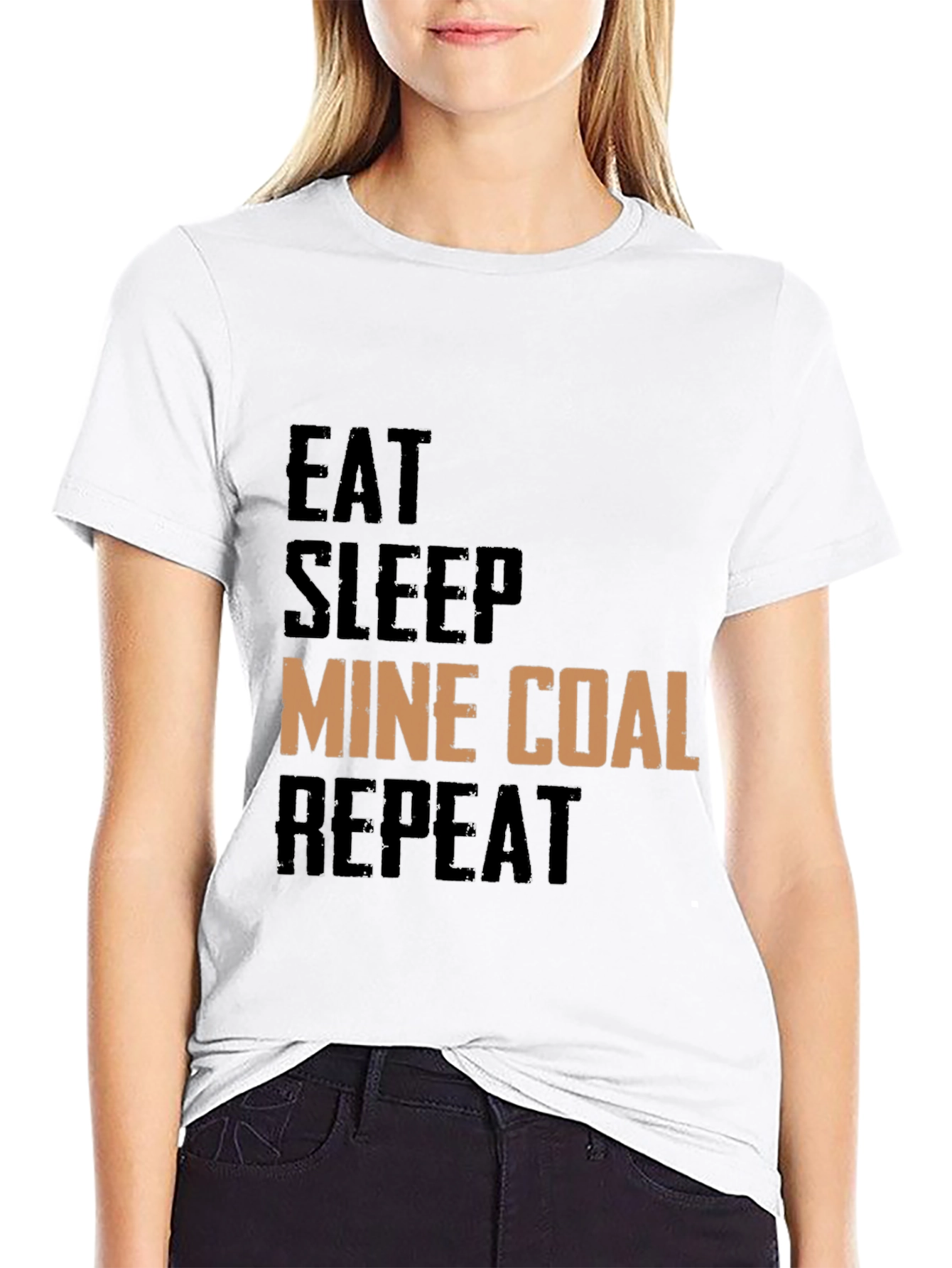 Eat Sleep Mine Coal Repeat Graphic Tee