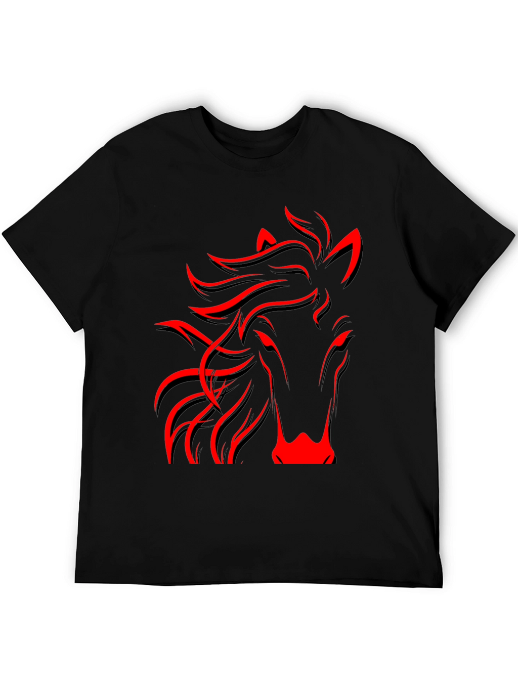 Red Horse Graphic Black Tee