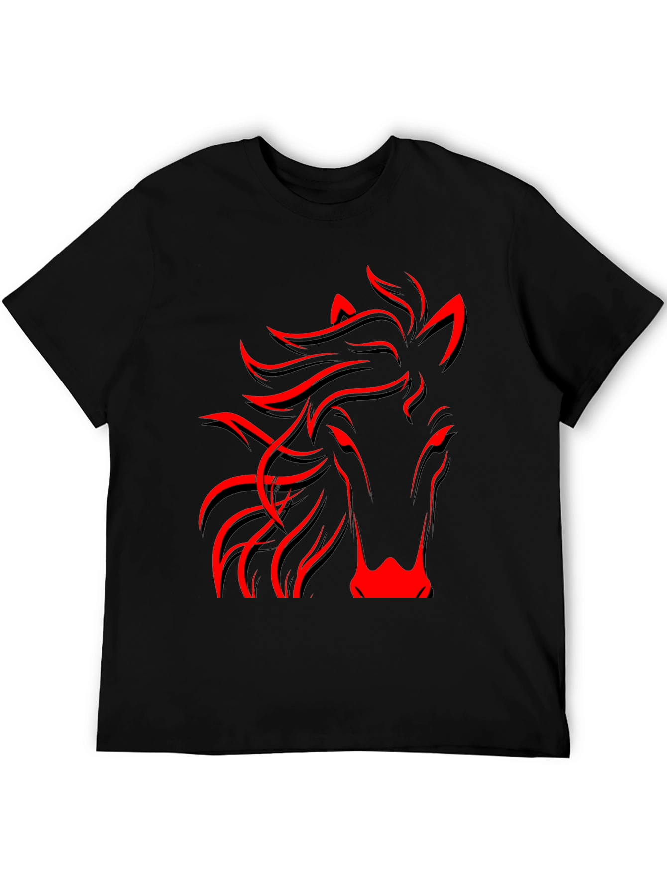 Red Horse Graphic Black Tee