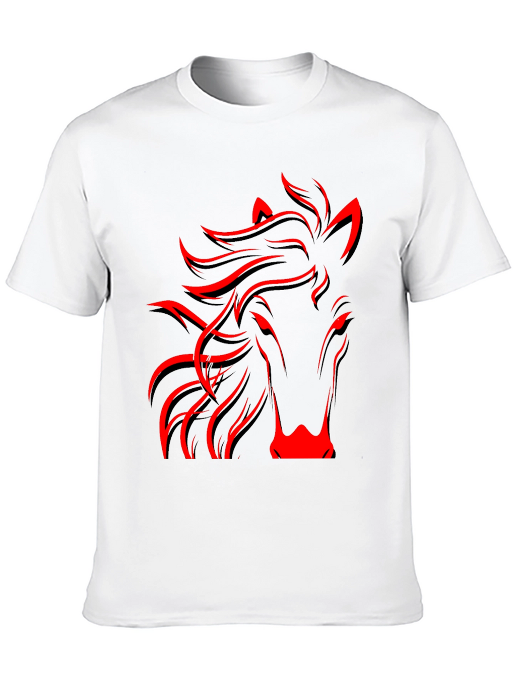 Red Horse Graphic Black Tee