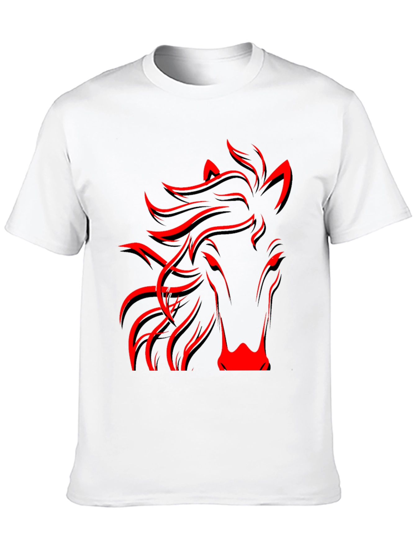 Red Horse Graphic Black Tee