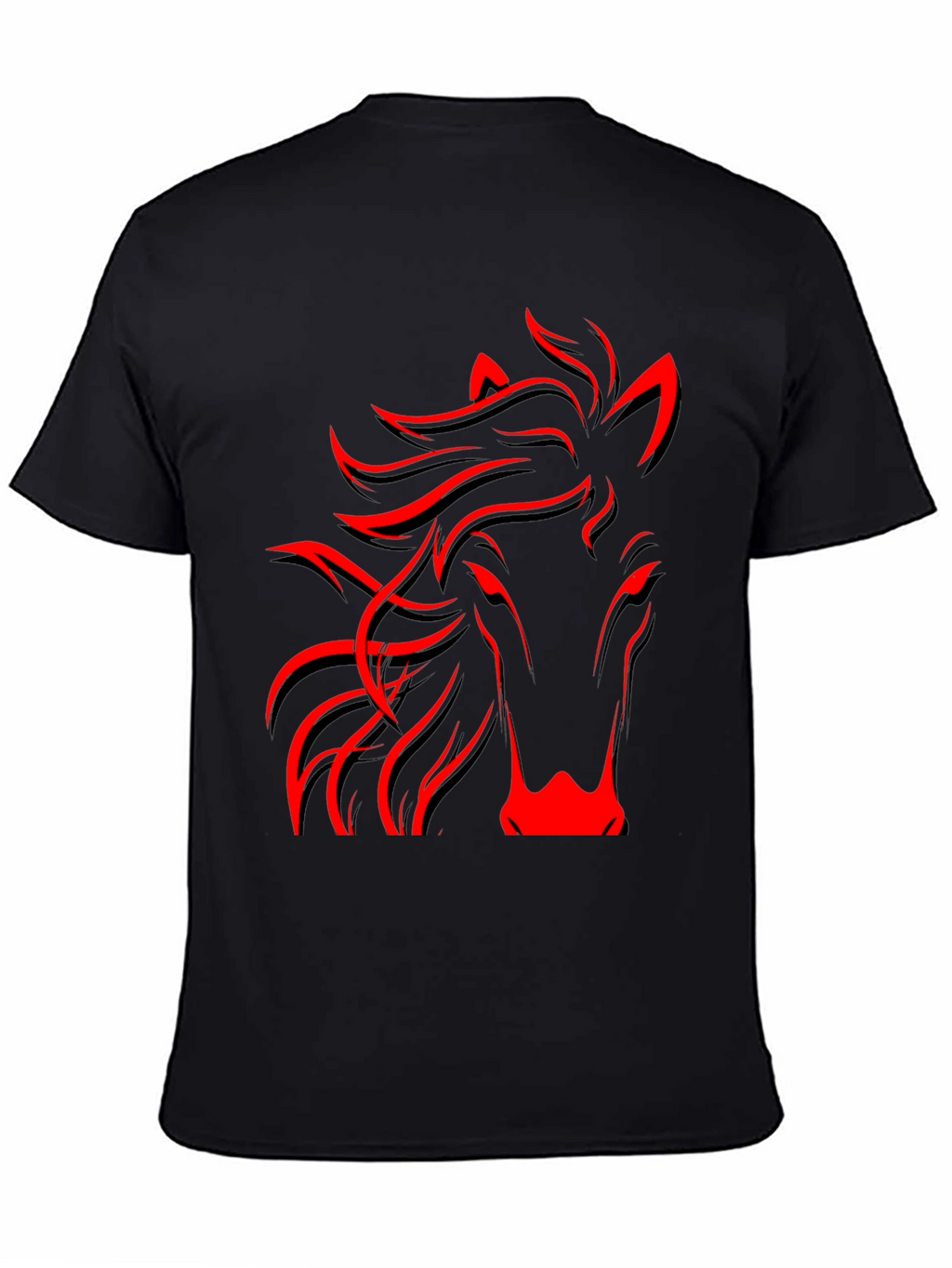 Red Horse Graphic Black Tee