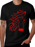 Red Horse Graphic Black Tee