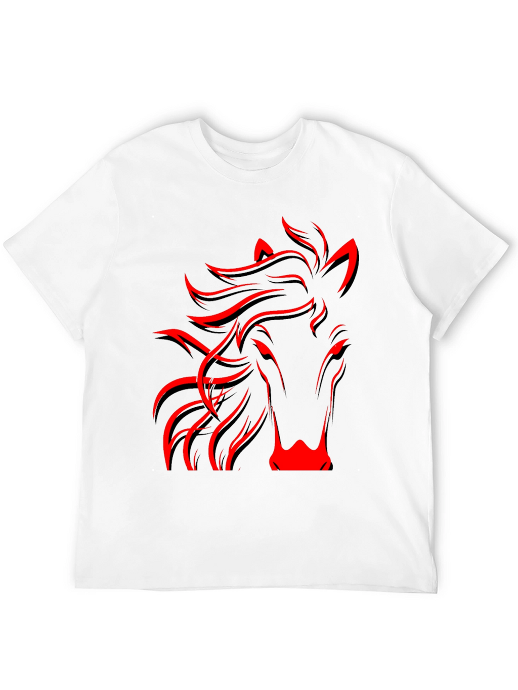 Red Horse Graphic Black Tee