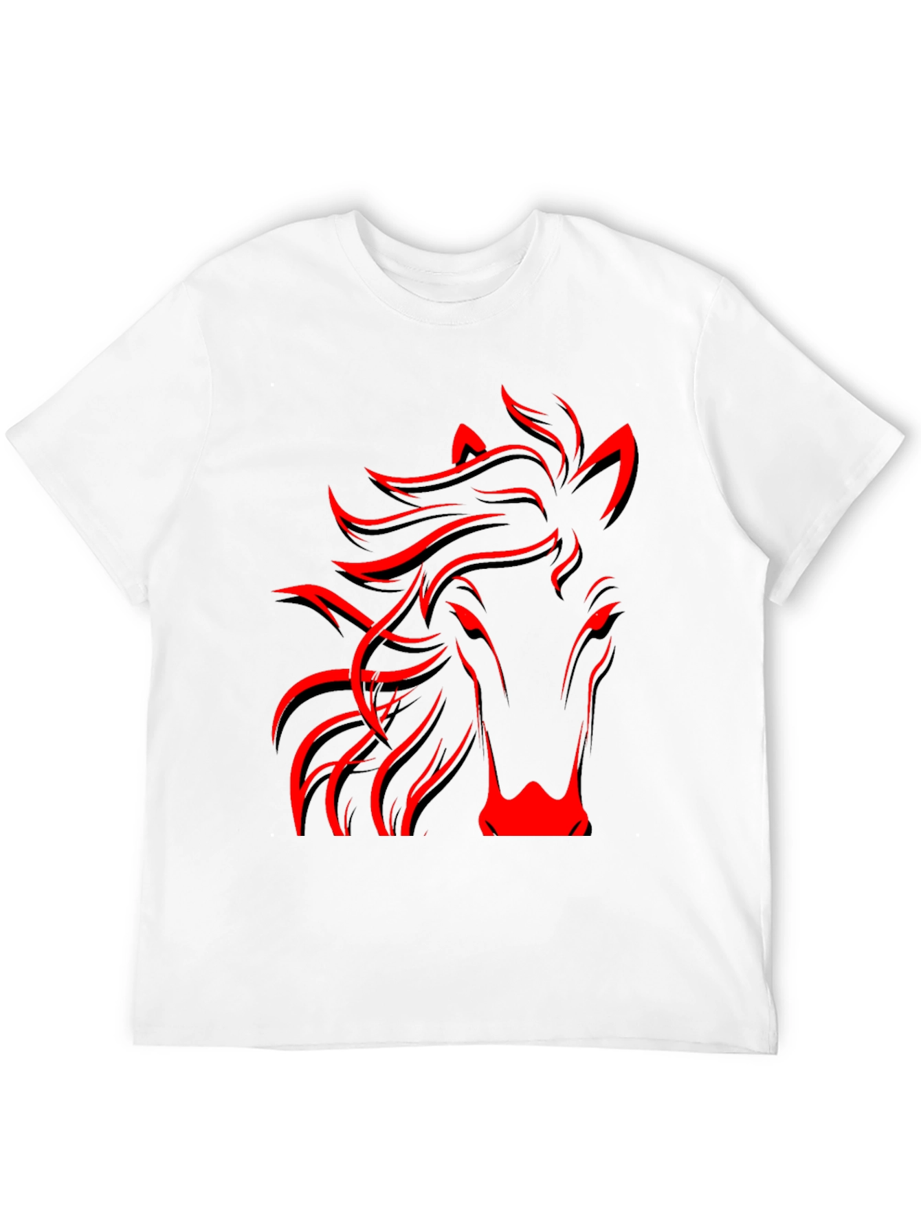 Red Horse Graphic Black Tee