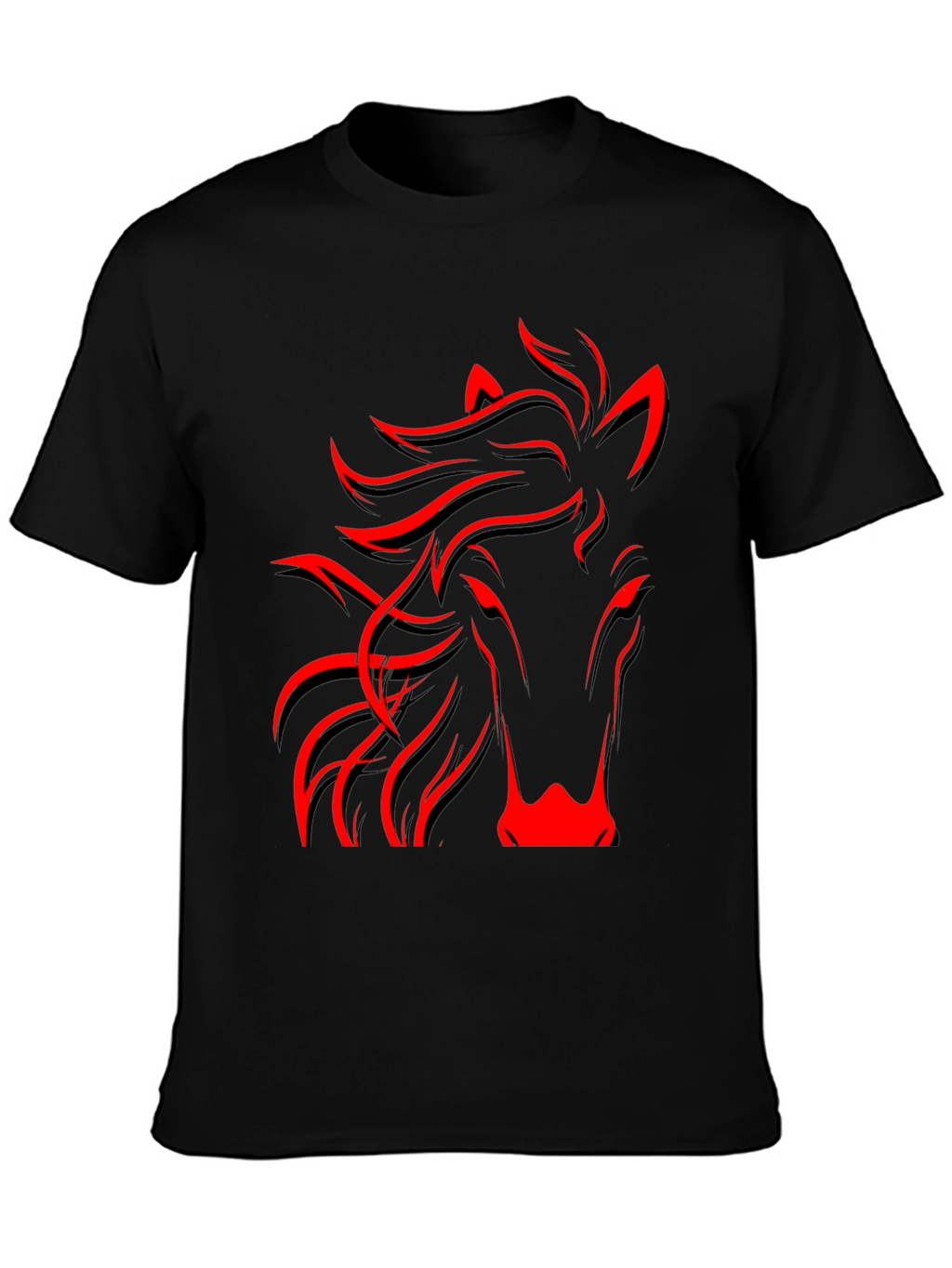 Red Horse Graphic Black Tee
