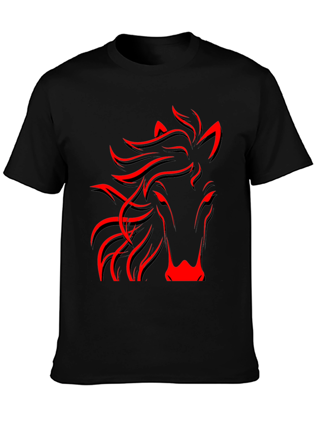 Red Horse Graphic Black Tee
