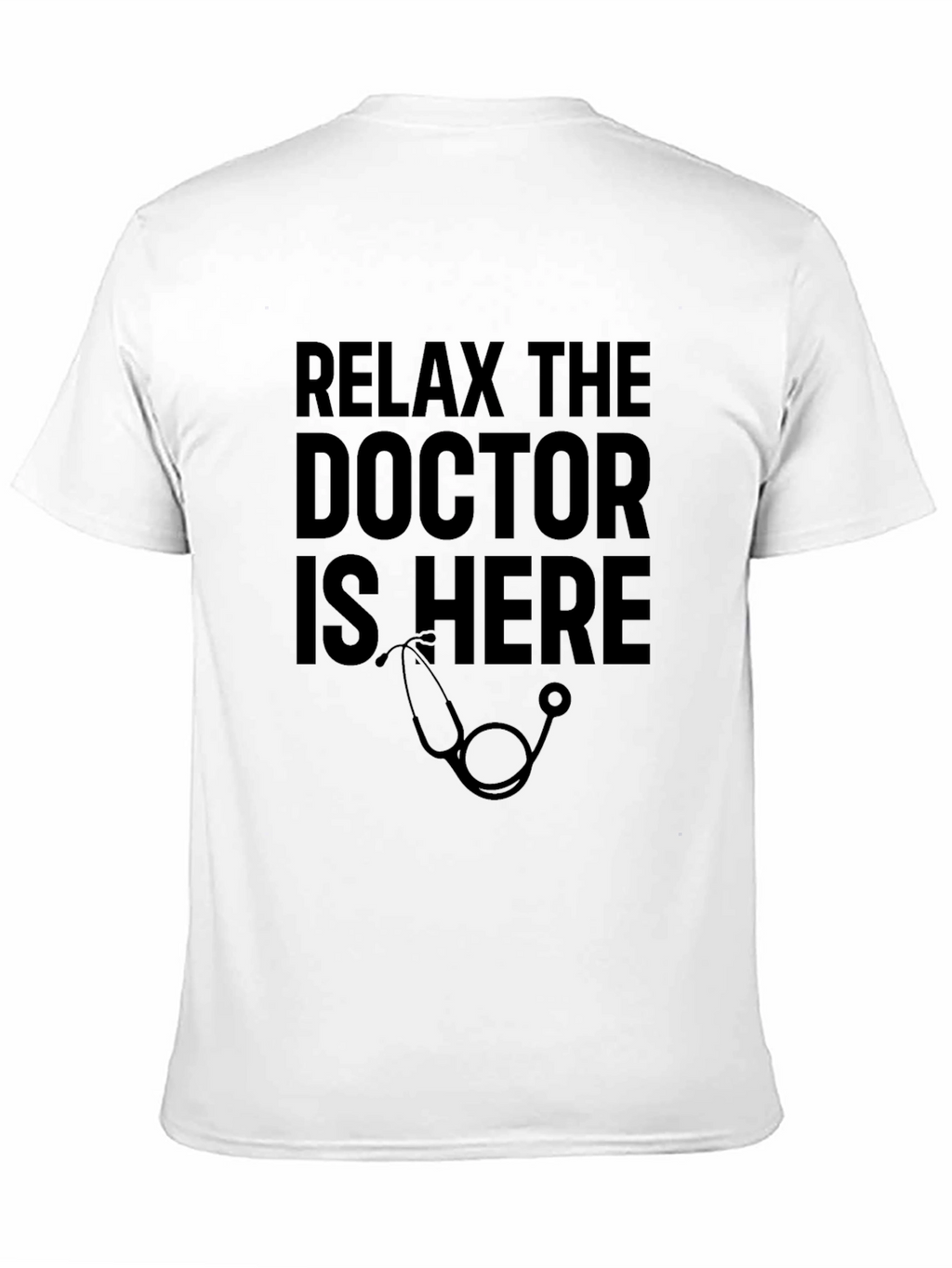 Relax The Doctor Is Here Black T-Shirt