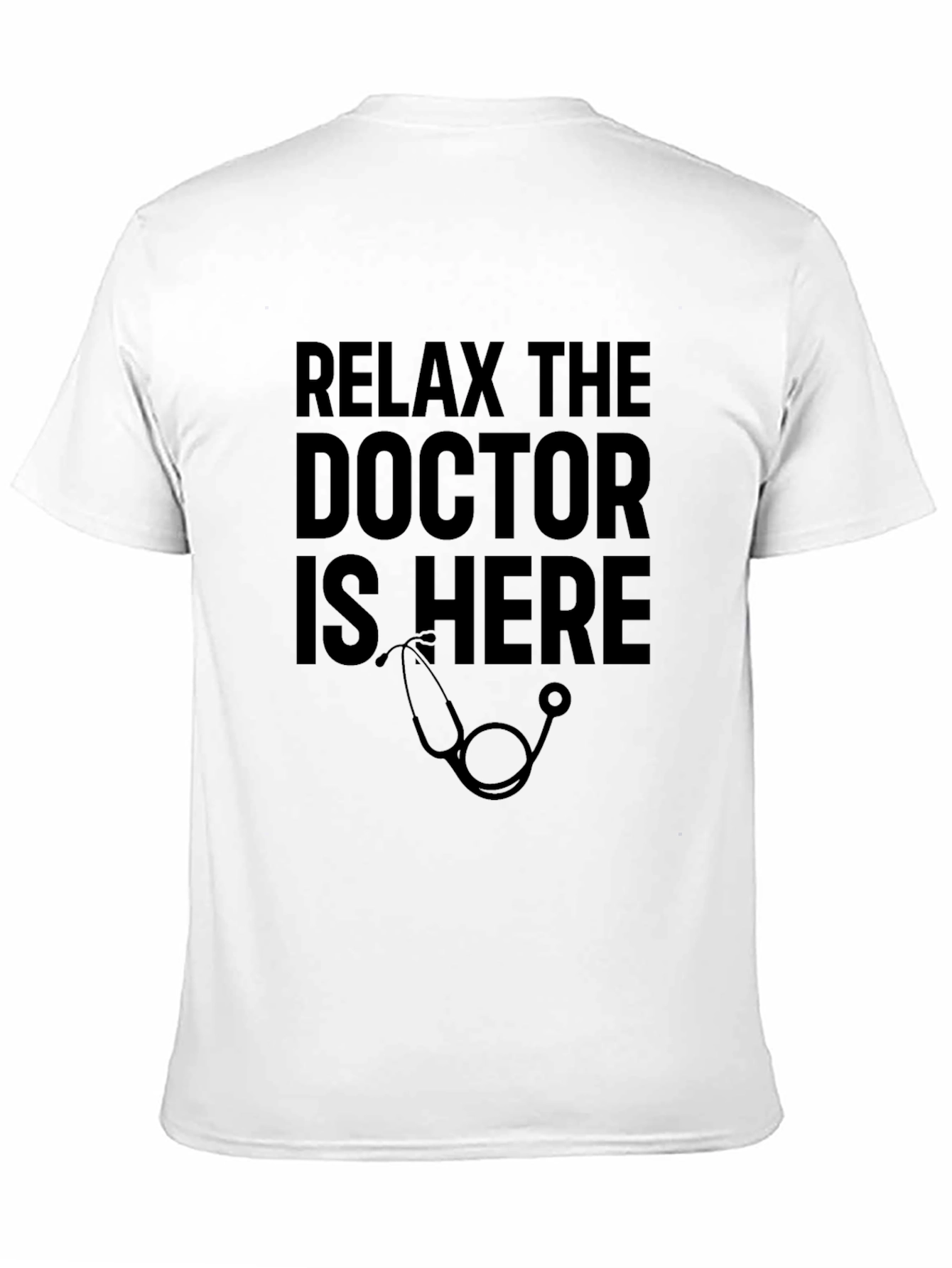 Relax The Doctor Is Here Black T-Shirt