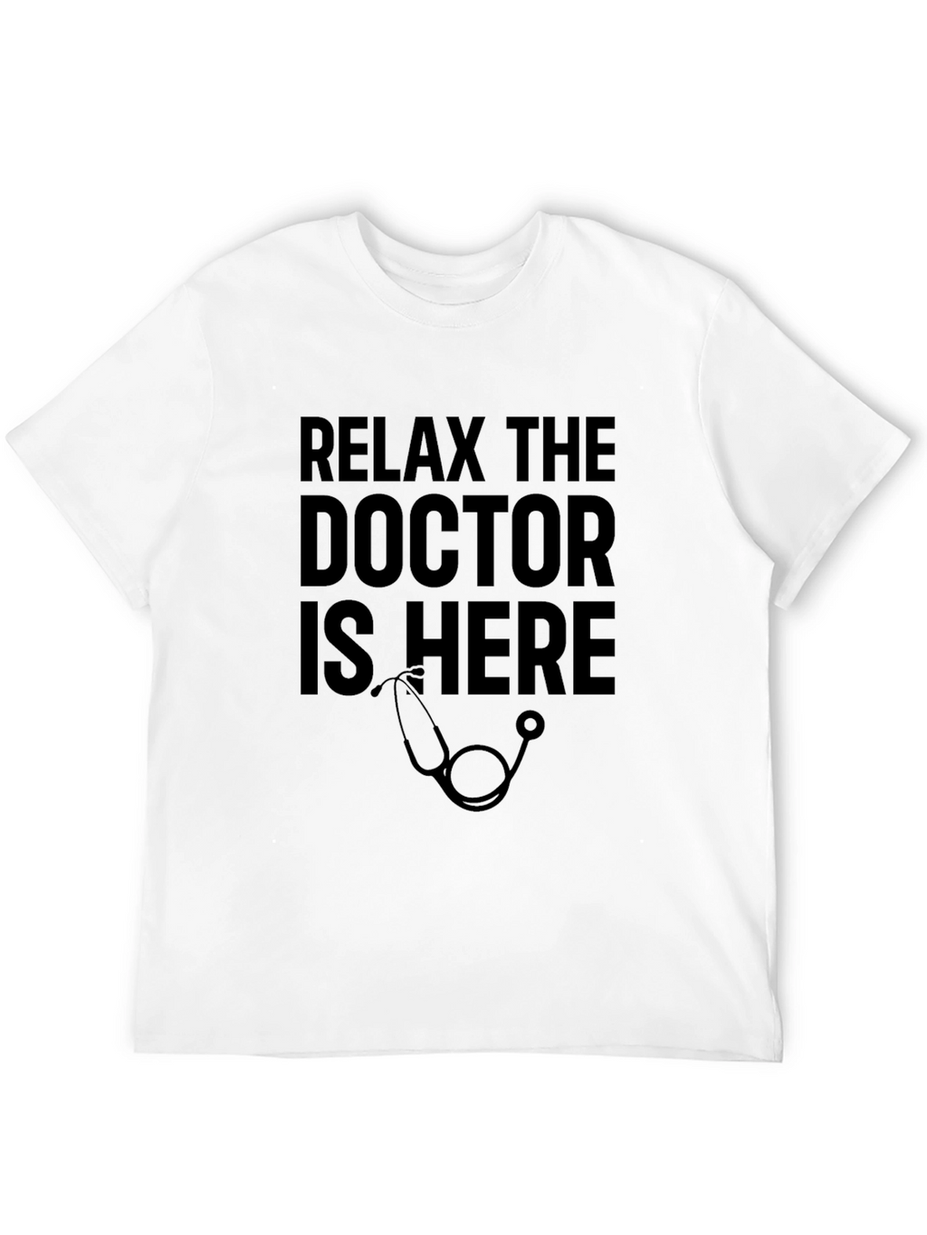 Relax The Doctor Is Here Black T-Shirt