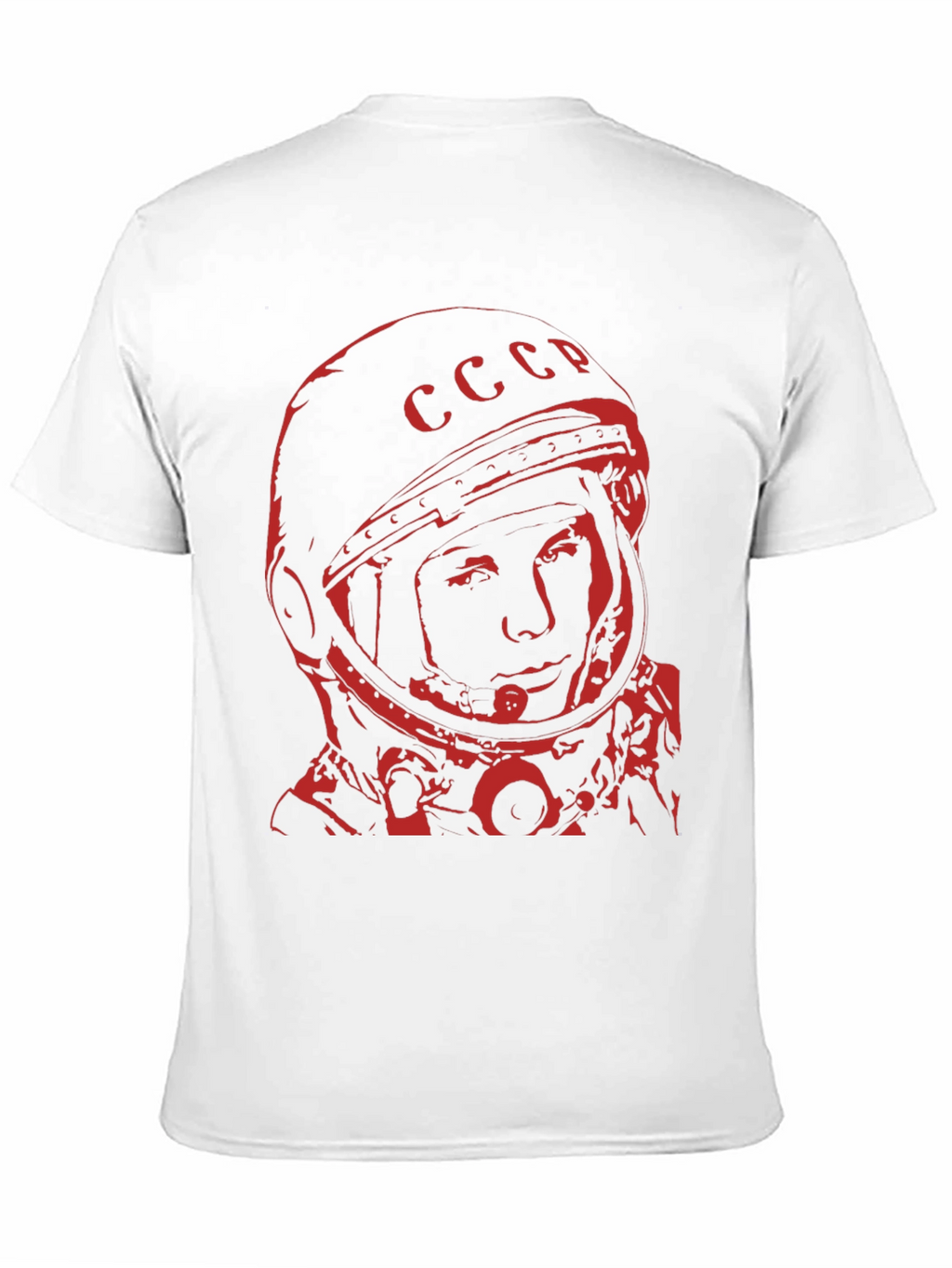 Retro Soviet Cosmonaut T-Shirt - Black Red Print