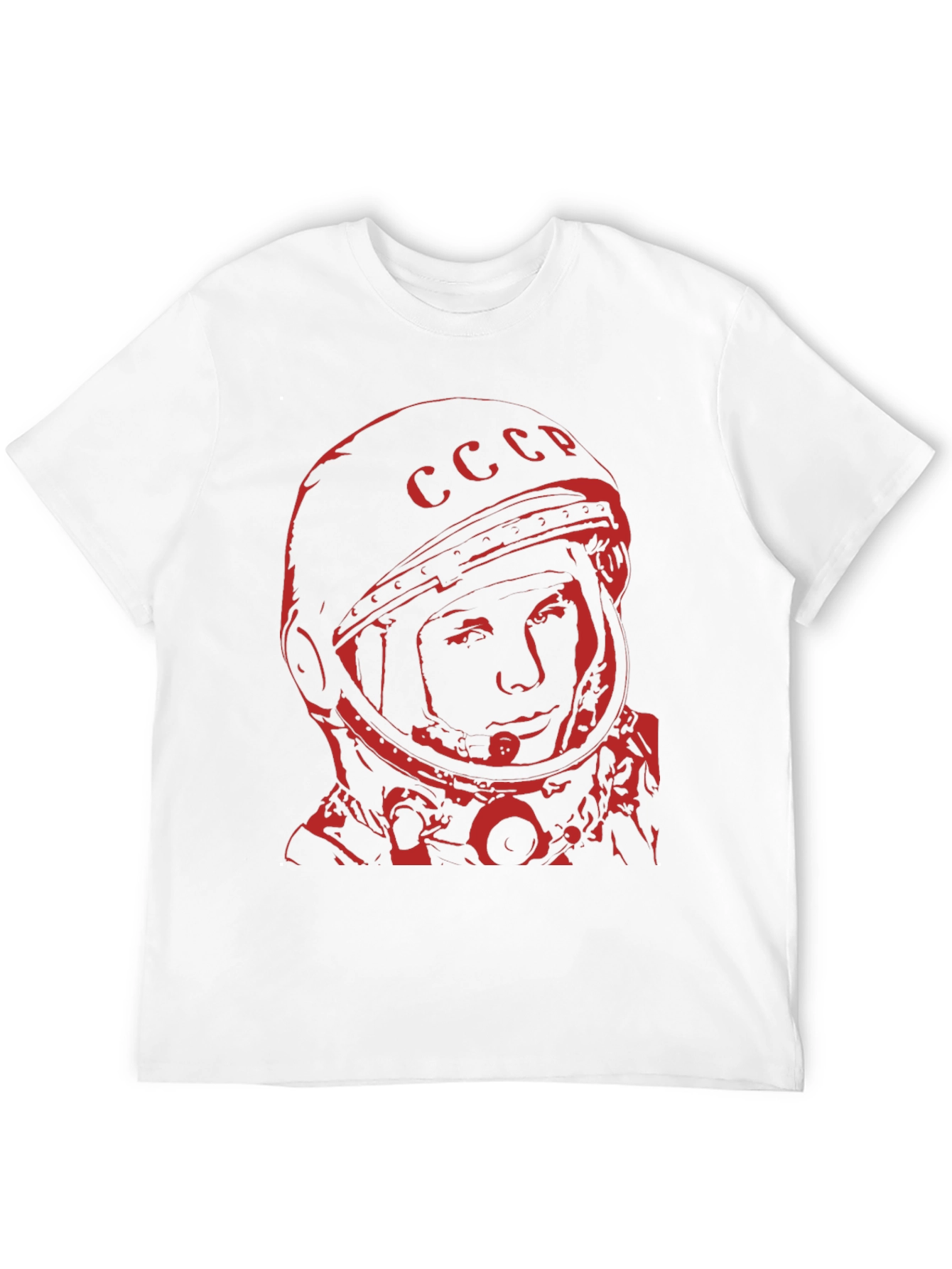 Retro Soviet Cosmonaut T-Shirt - Black Red Print
