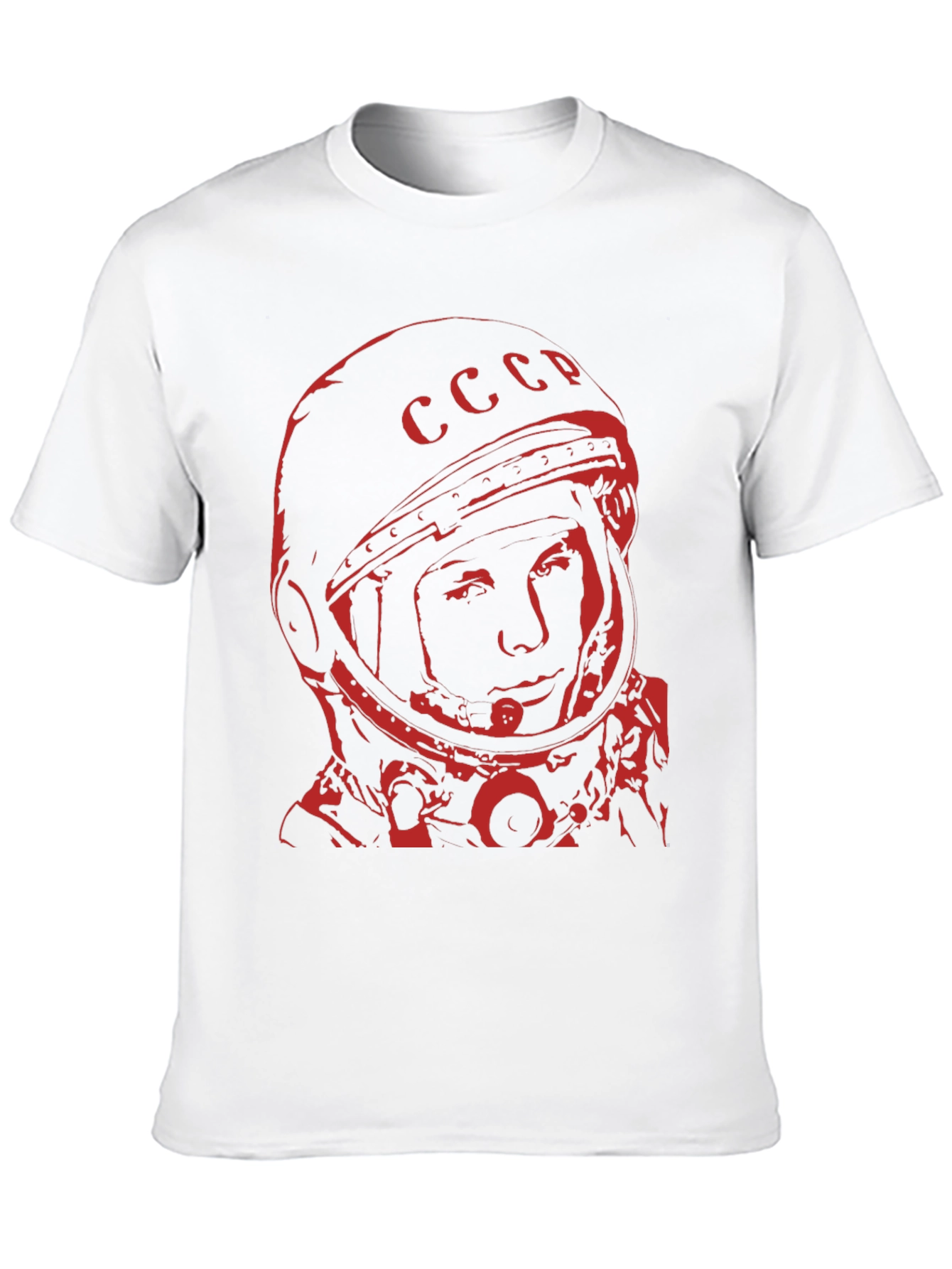 Retro Soviet Cosmonaut T-Shirt - Black Red Print