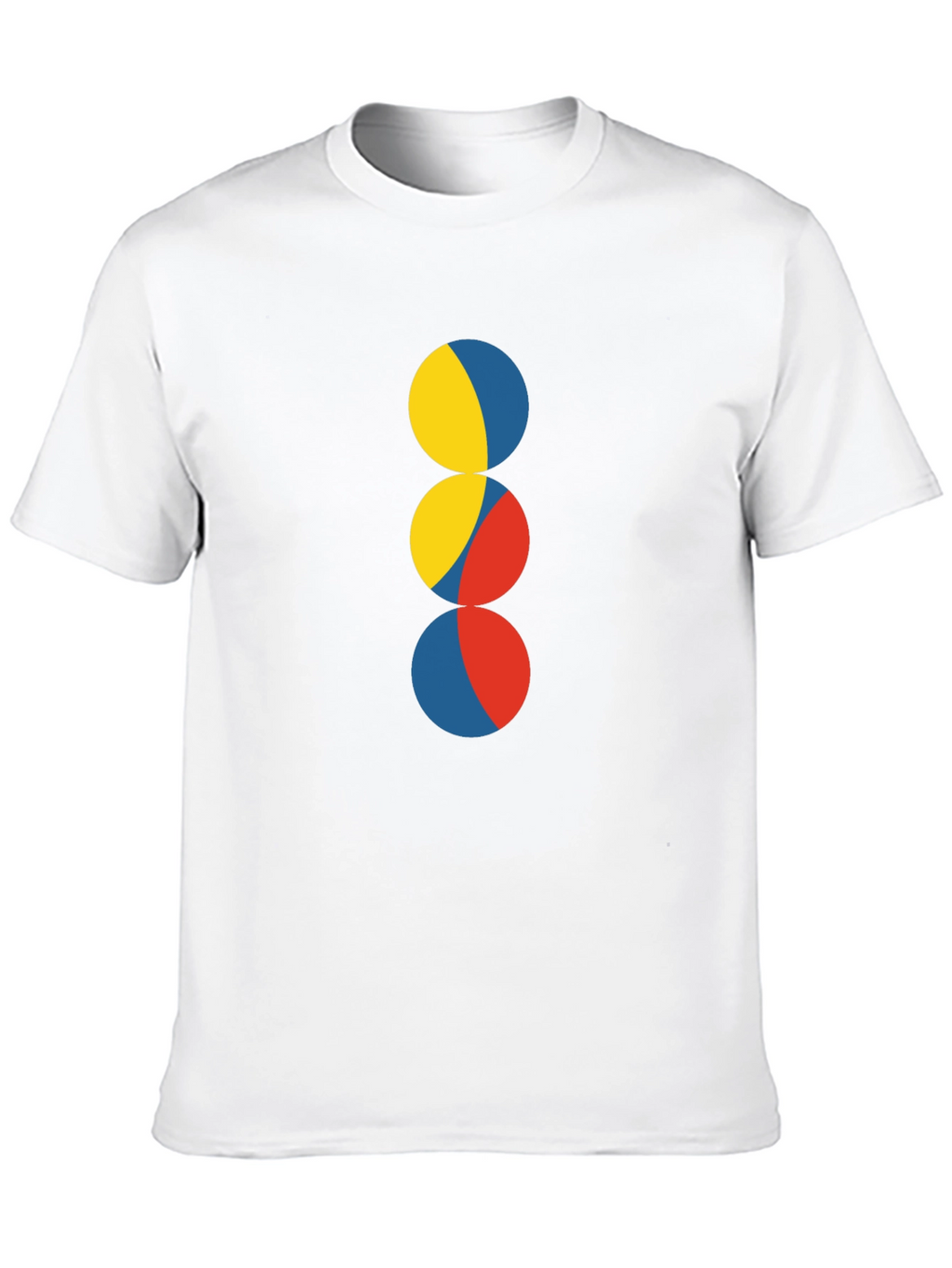 Abstract Circle Design Black T-Shirt