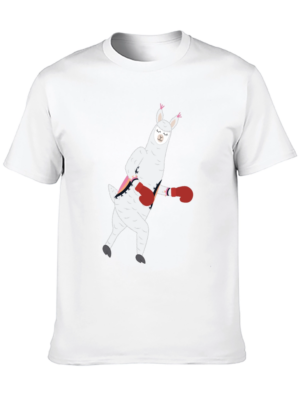 Llama Boxing Funny Graphic Tee