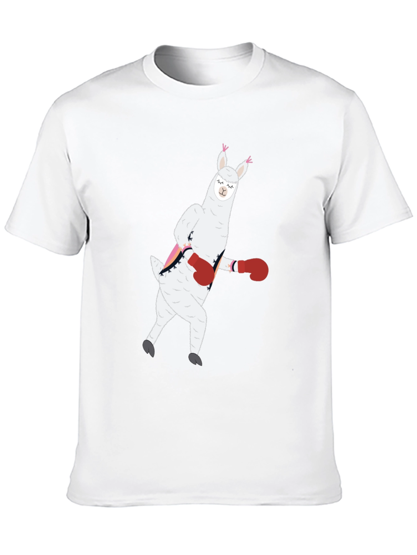 Llama Boxing Funny Graphic Tee