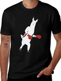 Llama Boxing Funny Graphic Tee