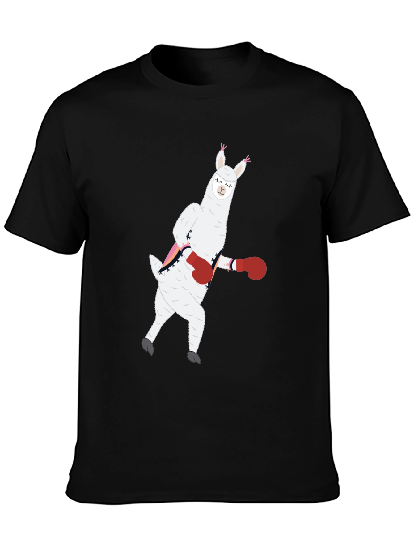 Llama Boxing Funny Graphic Tee