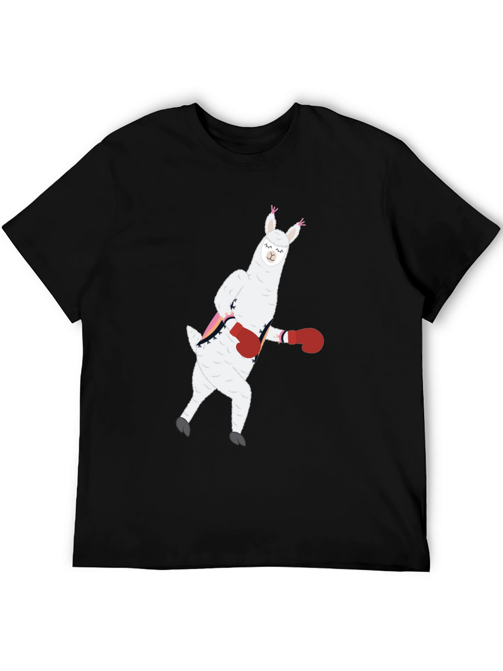 Llama Boxing Funny Graphic Tee