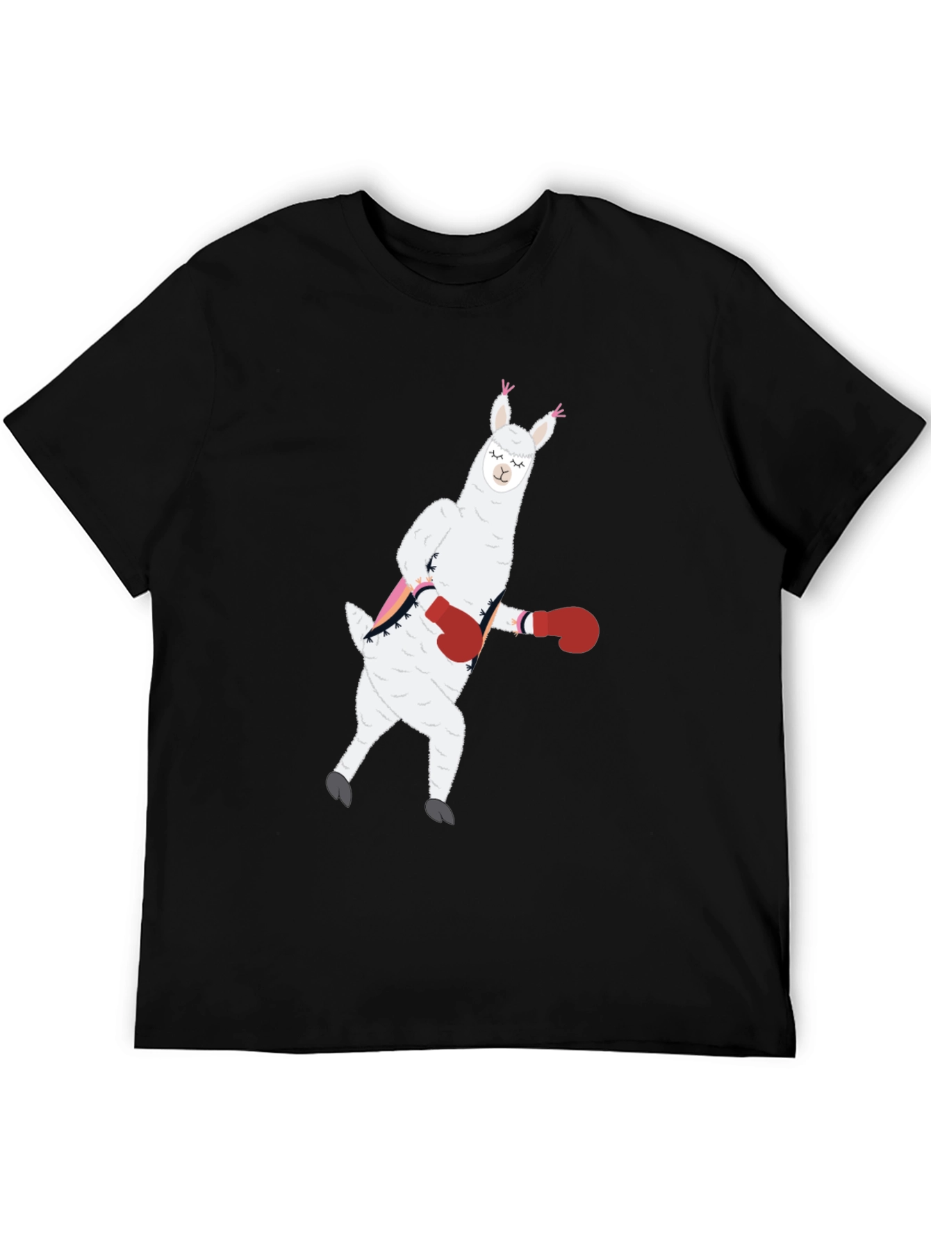 Llama Boxing Funny Graphic Tee