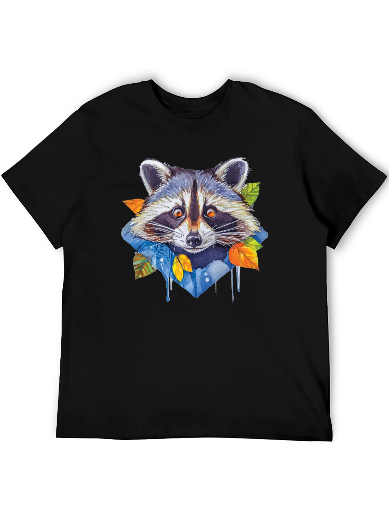 Raccoon Graphic T-Shirt - Watercolor Design