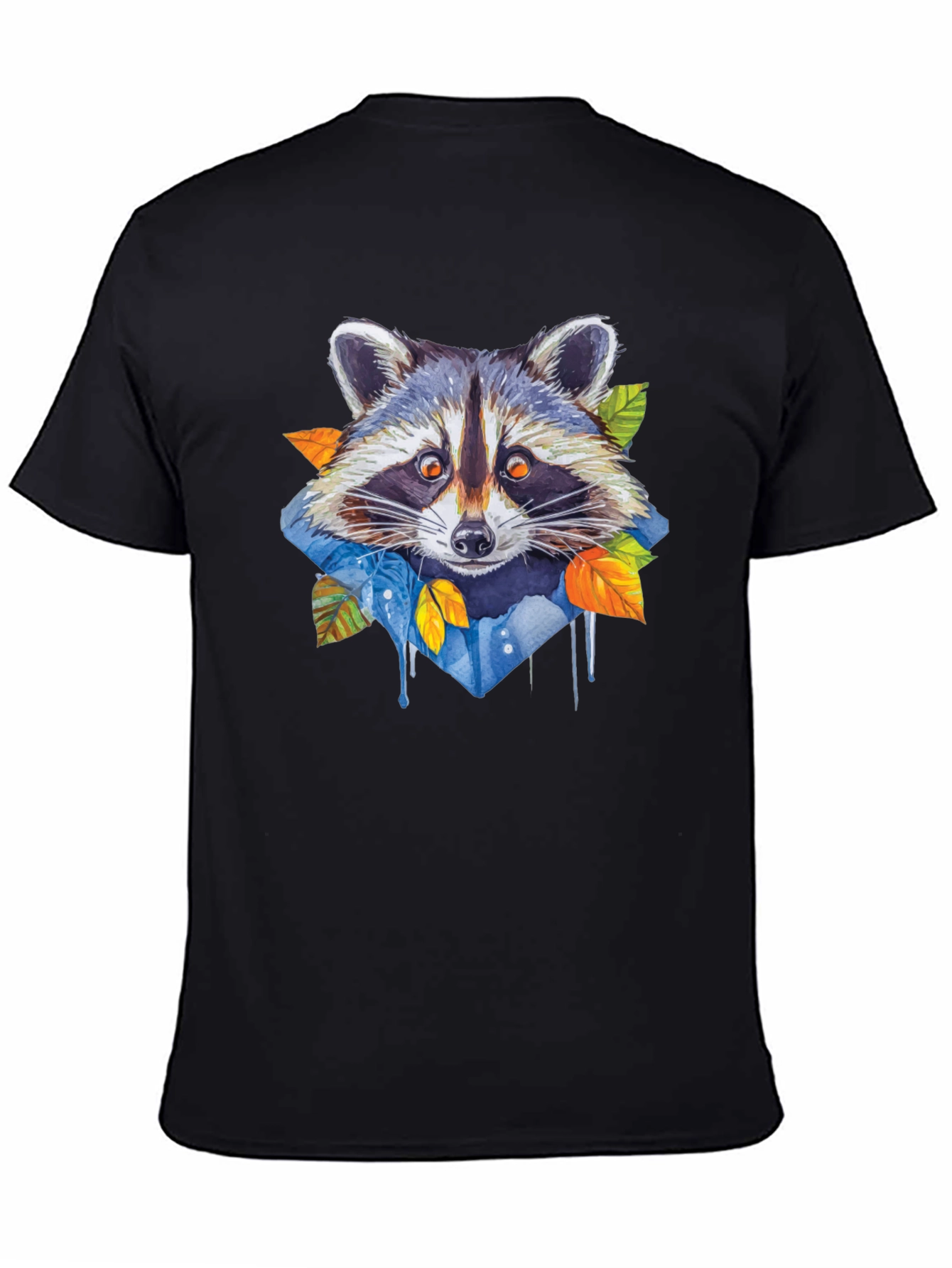 Raccoon Graphic T-Shirt - Watercolor Design