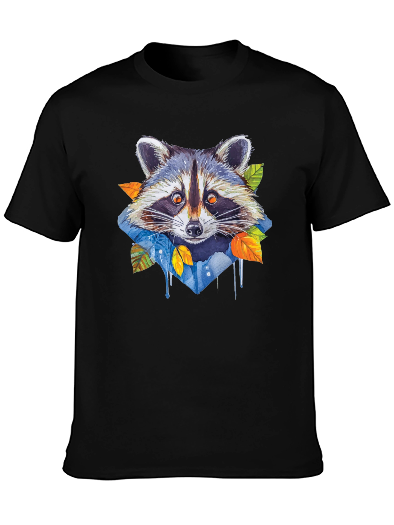 Raccoon Graphic T-Shirt - Watercolor Design