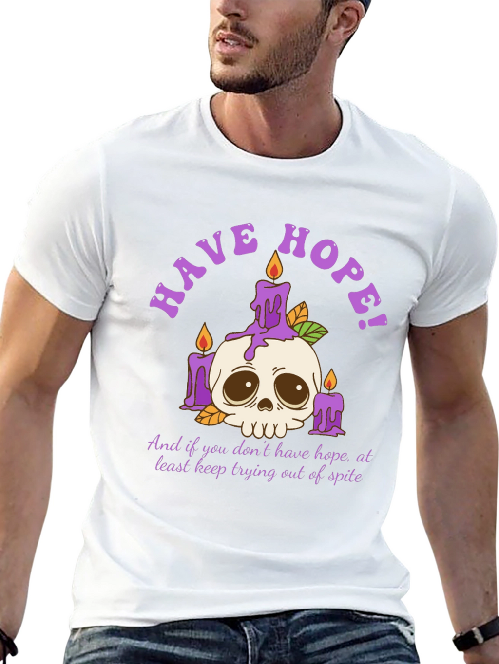 Have Hope T-Shirt - Skull & Candles Graphic Tee
