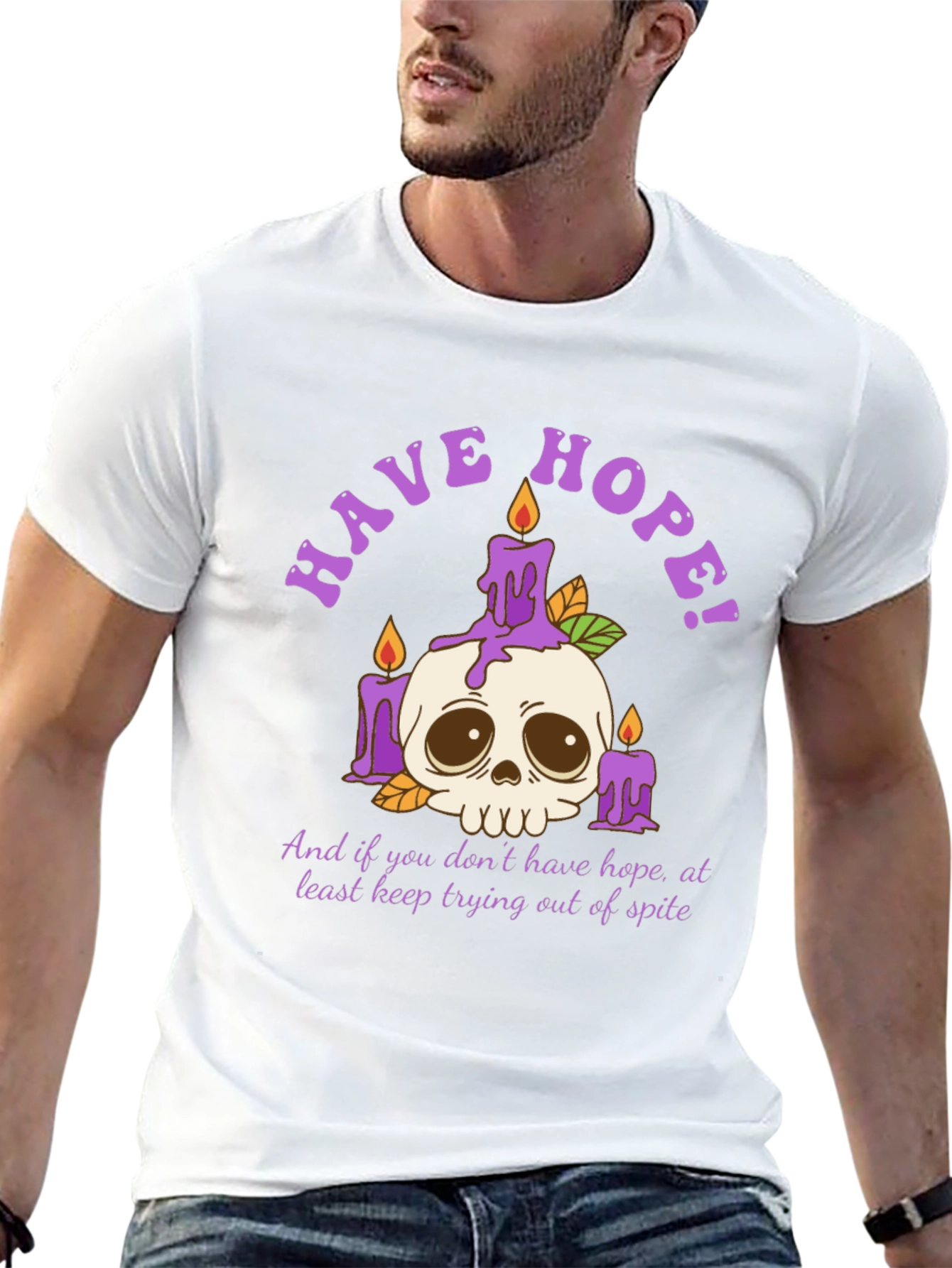 Have Hope T-Shirt - Skull & Candles Graphic Tee
