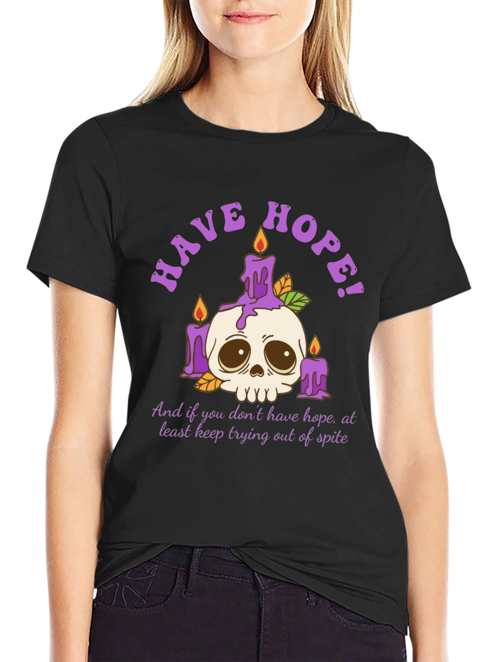 Have Hope T-Shirt - Skull & Candles Graphic Tee