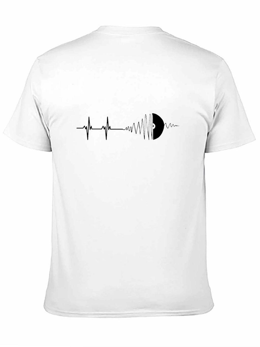 Vinyl Record Heartbeat T-Shirt - Black