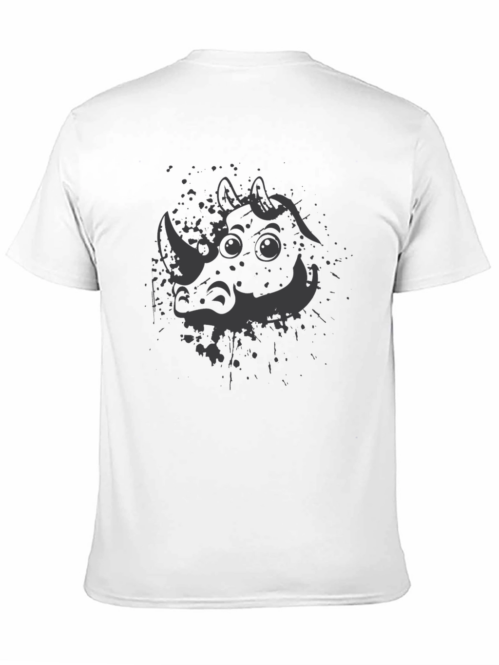 Rhinoceros Graphic Print Crew Neck T-Shirt