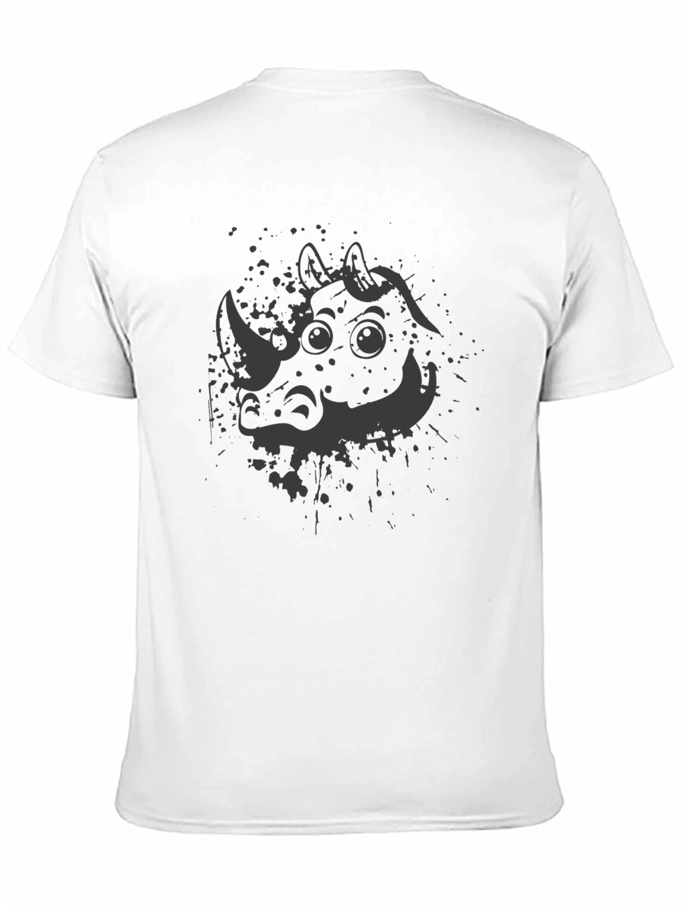 Rhinoceros Graphic Print Crew Neck T-Shirt