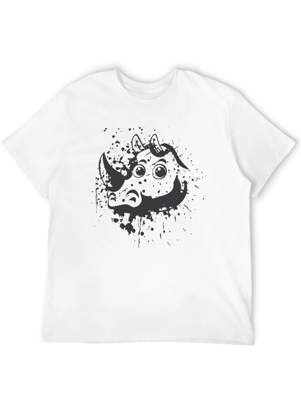 Rhinoceros Graphic Print Crew Neck T-Shirt