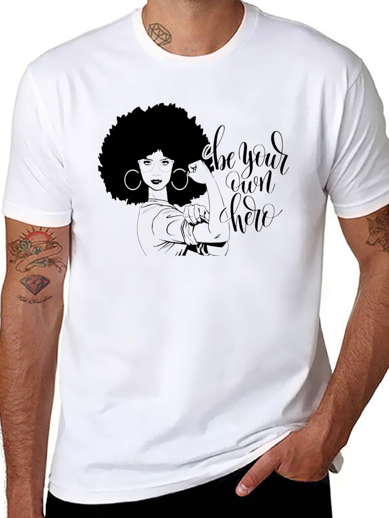 Be Your Own Hero Graphic Tee - Black Unisex T-Shirt