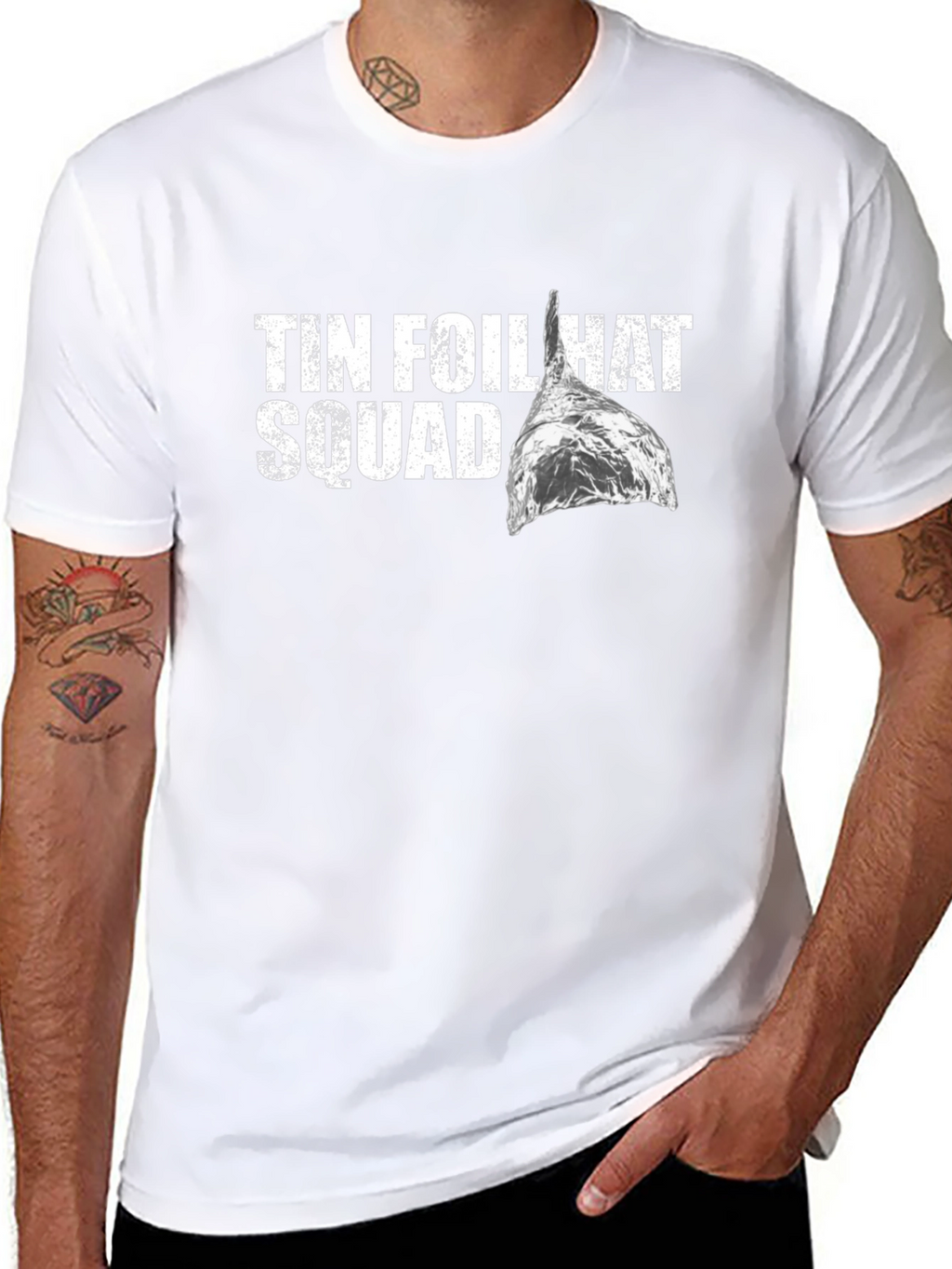 Tin Foil Hat Squad Tee - Conspiracy Humor